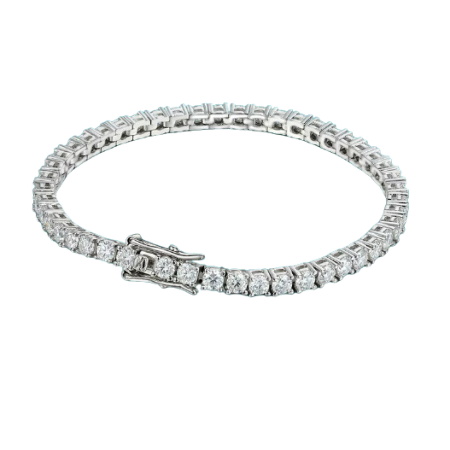 Tennis Armband mit Moissanit Diamanten - 18K Weissgold