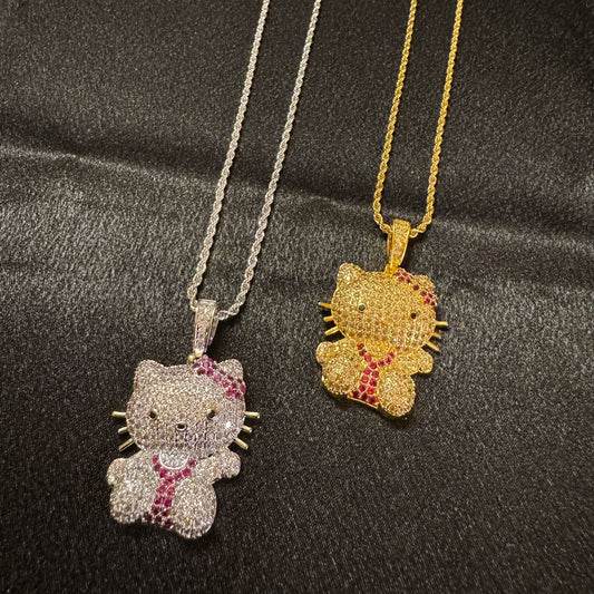 Hello Kitty Halskette mit Zirkonien